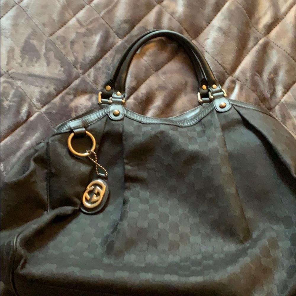 Authentic GUCCI canvas black ladies